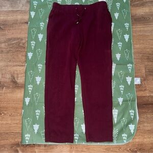 Time and Tru Womens Knit Pants L 12-14 Petite High Rise Drawstring 30" Inseam